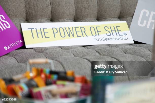 View of the Athleta lounge at the Beauty & Balance event at Westfield Galleria at Roseville on March 11, 2017 in Roseville, California.