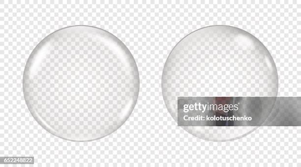vector transparent soap bubble - white background stock illustrations