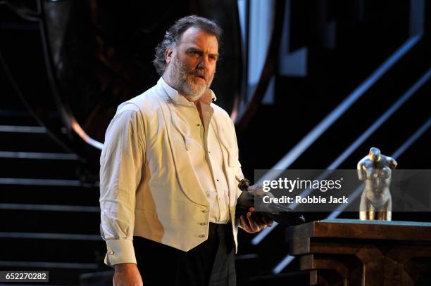 Bryn Terfel as Hans Sachs in the Royal Opera's production of Richard Wagner's Die Meistersinger von Nurnberg directed by Kasper Holten and conducted...