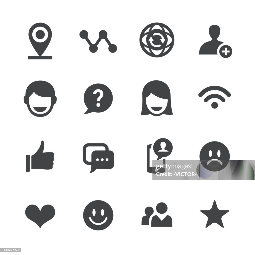 Social Communications Icons - Acme Series