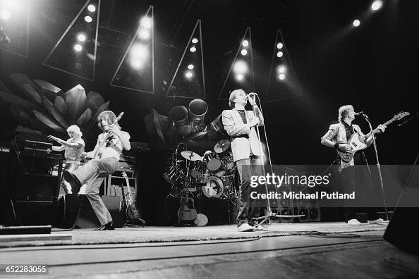 Yes Instruments English progressive rock group, Yes, performing on stage, November ...
