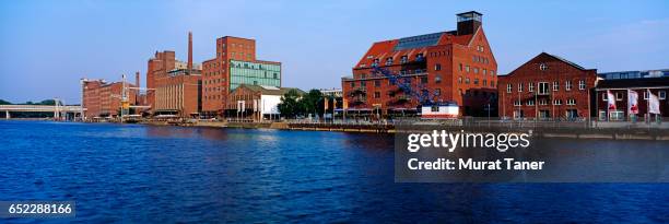 duisburg inner harbour (innenhafen) - duisburg stock pictures, royalty-free photos & images