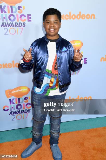 Actor Benjamin Flores Jr. At Nickelodeon's 2017 Kids' Choice Awards at USC Galen Center on March 11, 2017 in Los Angeles, California.