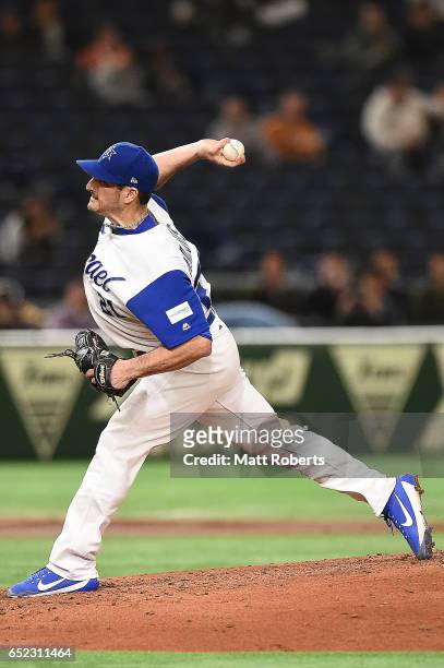 Jason Marquis of Israel pitches in the second inning during the World Baseball Classic Pool E Game One between Cuba and Israel at Tokyo Dome on March...