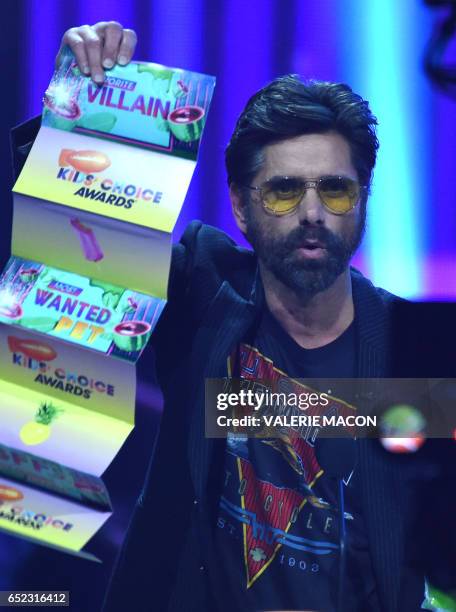 John Stamos on stage at the 30th Annual Nickelodeon Kids' Choice Awards, March 11 at the Galen Center on the University of Southern California campus...