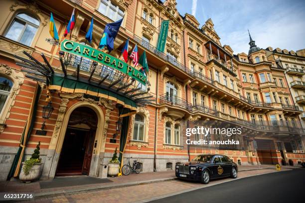 carslbad plaza hotel, karlovy vary, czech republic - karlovy vary stock pictures, royalty-free photos & images