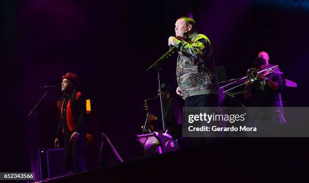 Ali Campbell and Astro of UB40 perform during Mardi Gras celebration at Universal Orlando on March 11, 2017 in Orlando, Florida.