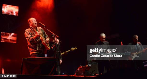 Ali Campbell and Michael Virtue of UB40 perform during Mardi Gras celebration at Universal Orlando on March 11, 2017 in Orlando, Florida.
