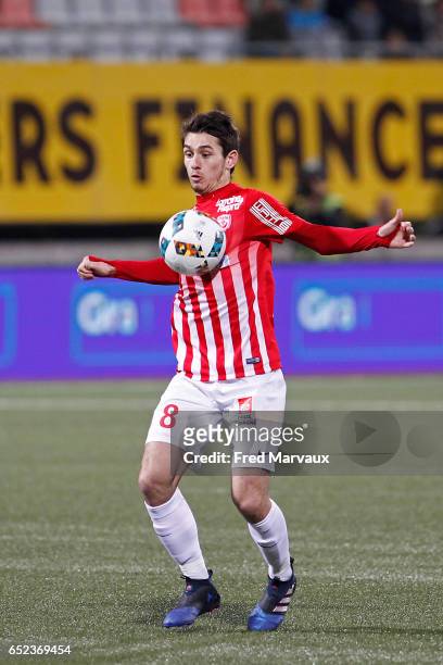 Vincent Marchetti of Nancy during the Ligue 1 match between As Nancy Lorraine and Lille OSC at Stade Marcel Picot on March 11, 2017 in Nancy, France.