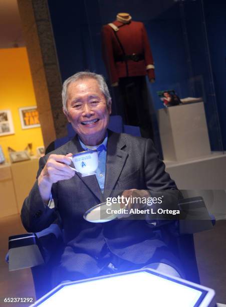 Actor/activist George Takei at the "New Frontiers: The Many Lives Of George Takei" Exhibition Press Conference held at Japanese American National...