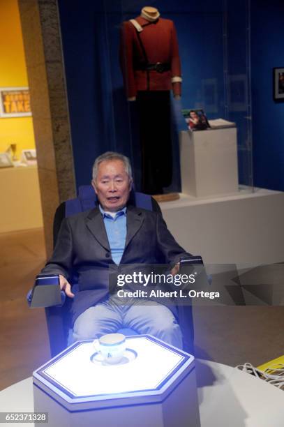 Actor/activist George Takei at the "New Frontiers: The Many Lives Of George Takei" Exhibition Press Conference held at Japanese American National...