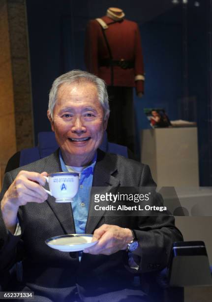 Actor/activist George Takei at the "New Frontiers: The Many Lives Of George Takei" Exhibition Press Conference held at Japanese American National...