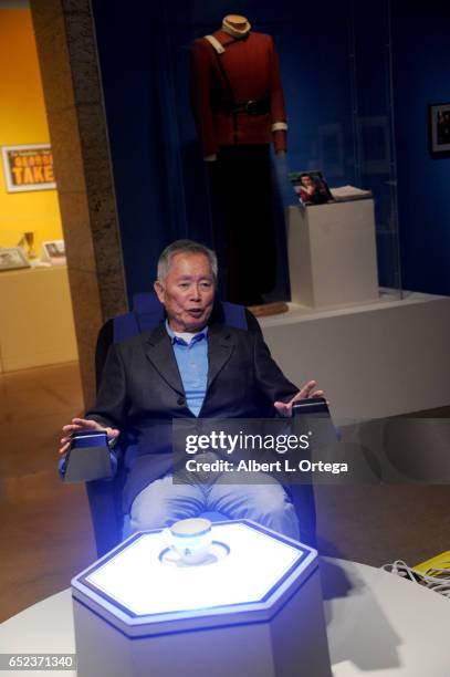 Actor/activist George Takei at the "New Frontiers: The Many Lives Of George Takei" Exhibition Press Conference held at Japanese American National...