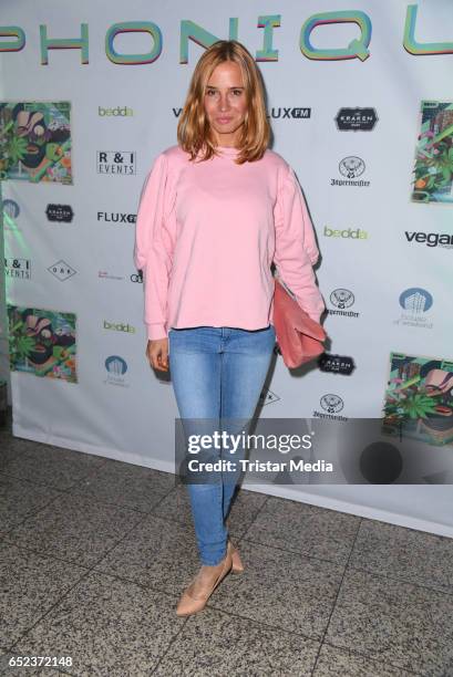 German actress Nadeshda Brennicke attends the album release 'Green Surpreme' by DJ Phonique on March 11, 2017 in Berlin, Germany.