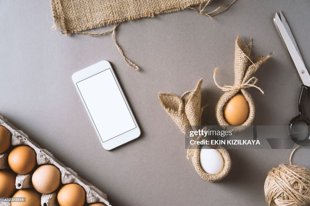 Making easter bunny eggs