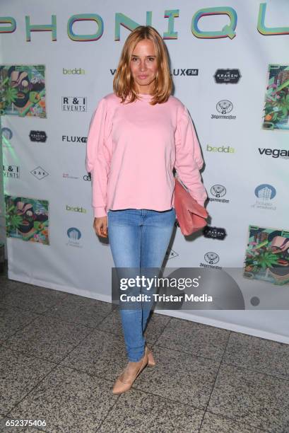 German actress Nadeshda Brennicke attends the album release 'Green Surpreme' by DJ Phonique on March 11, 2017 in Berlin, Germany.