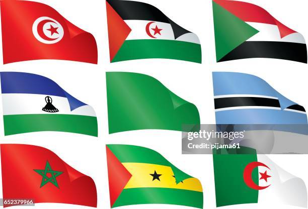 world flags. - botswana stock illustrations