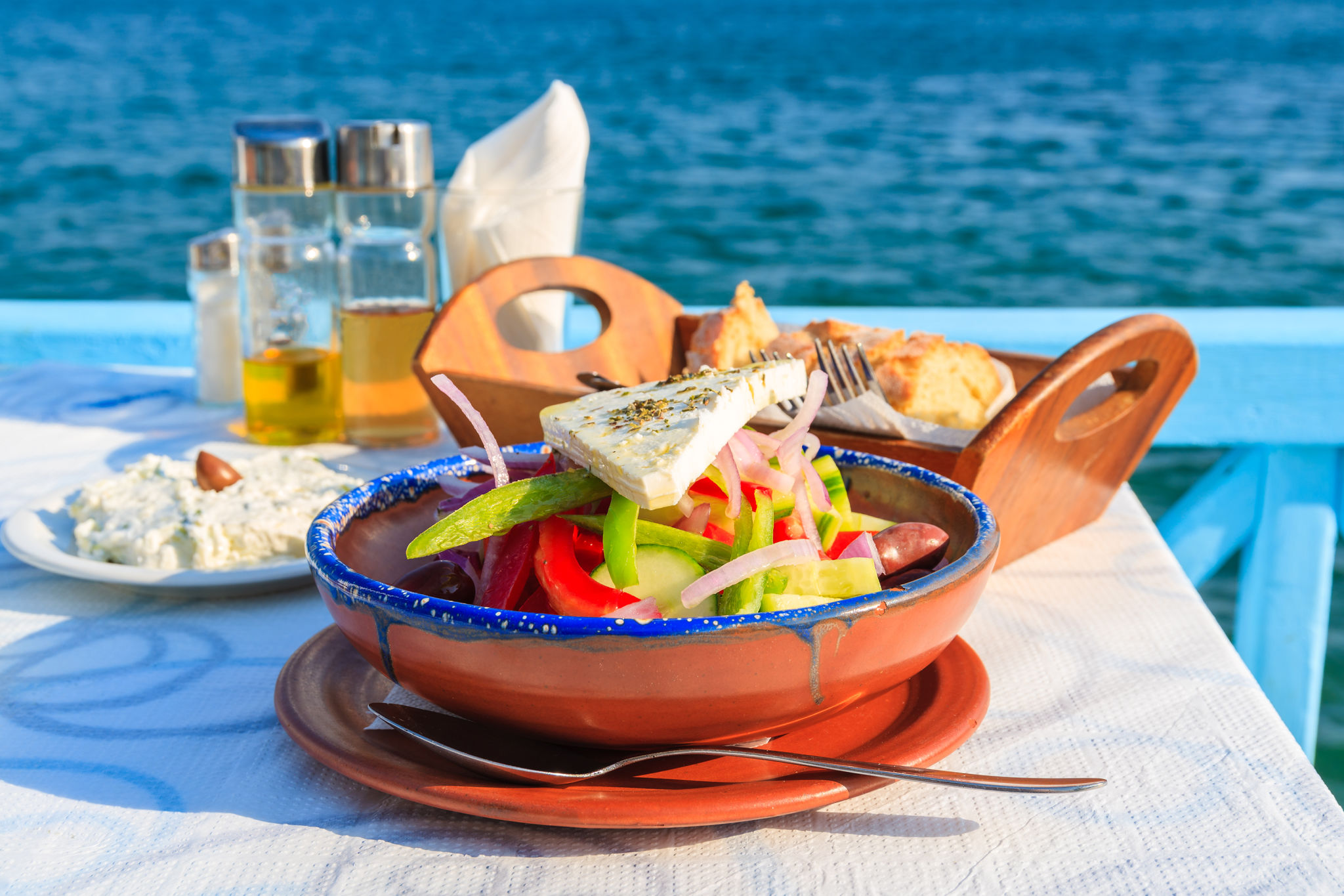 Greek food Santorini