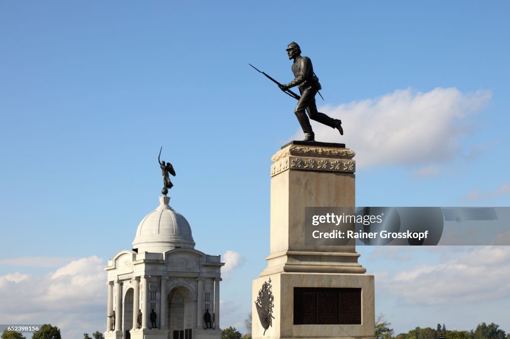 Soldier of Minnesota Monument and Pennsylvania Monument