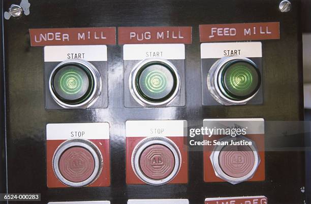 push buttons on control panel - start or stop button stock pictures, royalty-free photos & images