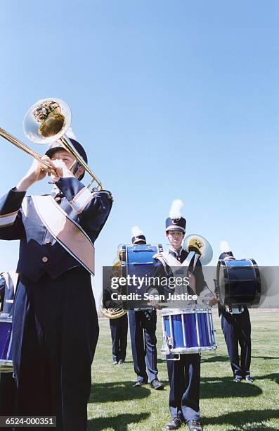 marching band - marching band stock pictures, royalty-free photos & images