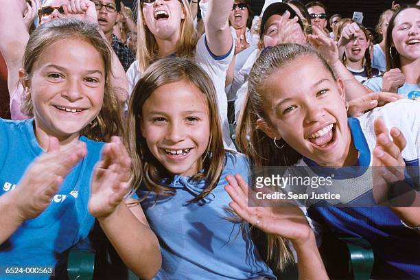girls in stadium - baseball fan stock pictures, royalty-free photos & images