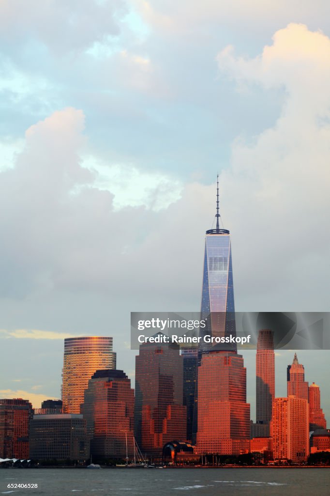 Manhattan Skyline at sunset