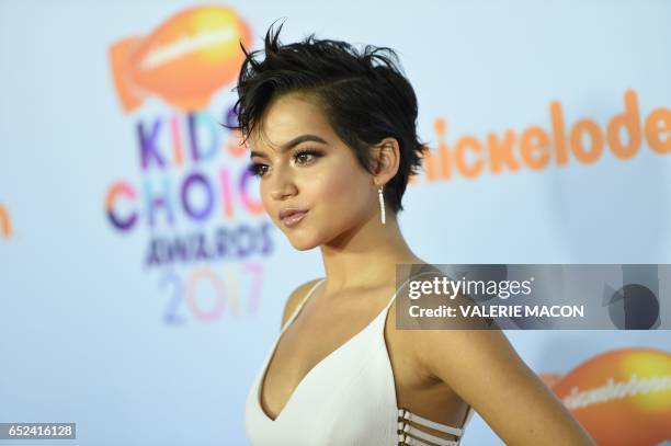 Actress Isabela Moner arrives for the 30th Annual Nickelodeon Kids' Choice Awards, March 11 at the Galen Center on the University of Southern...