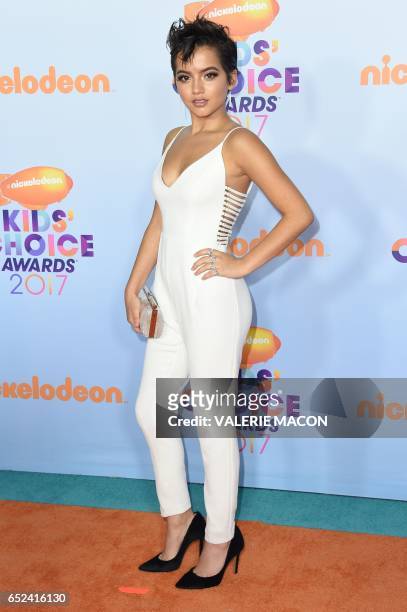 Actress Isabela Moner arrives for the 30th Annual Nickelodeon Kids' Choice Awards, March 11 at the Galen Center on the University of Southern...