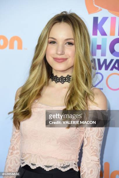 Actress Brady Reiter arrives for the 30th Annual Nickelodeon Kids' Choice Awards, March 11 at the Galen Center on the University of Southern...