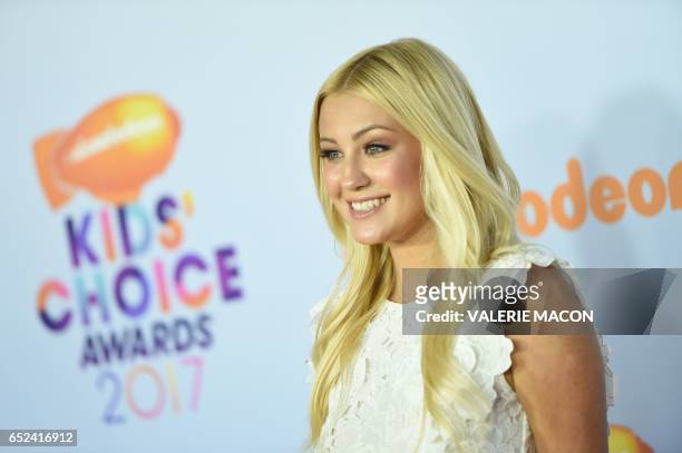 Model Ava Sambora arrives for the 30th Annual Nickelodeon Kids' Choice Awards, March 11 at the Galen Center on the University of Southern California...