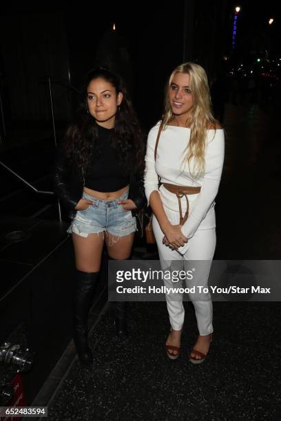 Inanna Sarkis and Lele Pons are seen on March 11, 2017 in Los Angeles, CA.