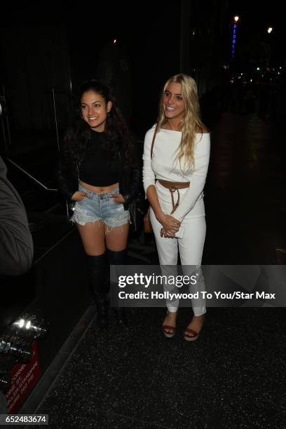 Inanna Sarkis and Lele Pons are seen on March 11, 2017 in Los Angeles, CA.