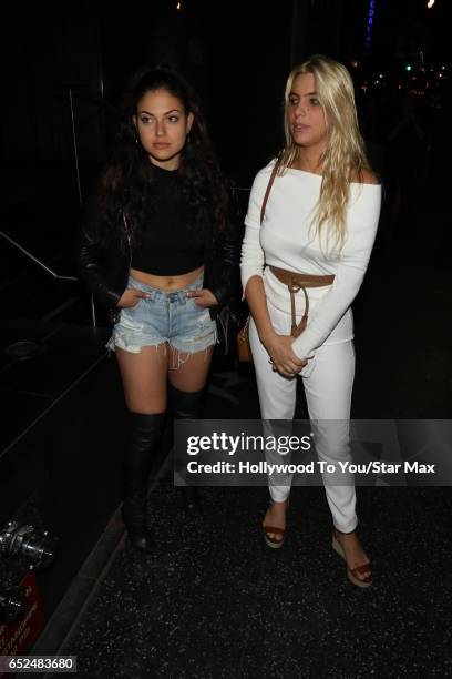 Inanna Sarkis and Lele Pons are seen on March 11, 2017 in Los Angeles, CA.