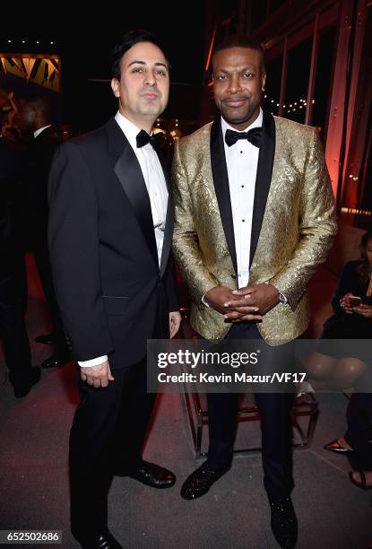 Keya Morgan and Chris Tucker attends the 2017 Vanity Fair Oscar Party hosted by Graydon Carter at Wallis Annenberg Center for the Performing Arts on...