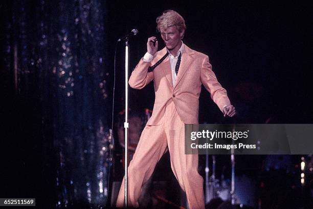 David Bowie performing at the US Festival - partially financed by Steve Wozniak circa 1983 in Devore, California.