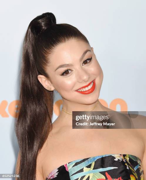 Actress Kira Kosarin arrives at the Nickelodeon's 2017 Kids' Choice Awards at USC Galen Center on March 11, 2017 in Los Angeles, California.