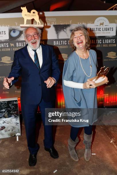 German actor and comedian Dieter Hallervorden and german actress Jutta Speidel attend the 'Baltic Lights' charity event on March 11, 2017 in...