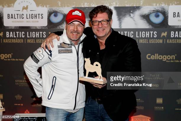 German actor Till Demtroeder and german actor Francis Fulton-Smith attend the 'Baltic Lights' charity event on March 11, 2017 in Heringsdorf,...