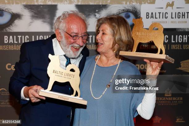 German actor and comedian Dieter Hallervorden and german actress Jutta Speidel attend the 'Baltic Lights' charity event on March 11, 2017 in...