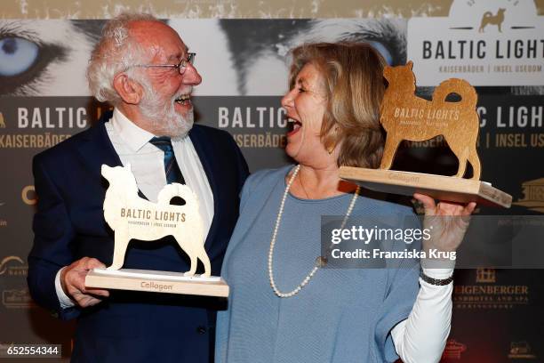 German actor and comedian Dieter Hallervorden and german actress Jutta Speidel attend the 'Baltic Lights' charity event on March 11, 2017 in...