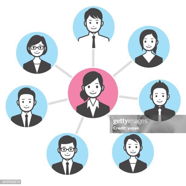 business network - business owner phone stock illustrations