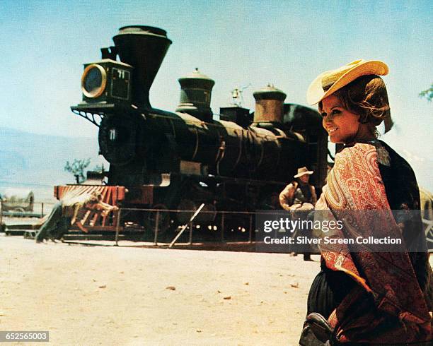 Italian actress Claudia Cardinale as Jill McBain in the spaghetti western 'C'era una volta il West' , directed by Sergio Leone, 1968.