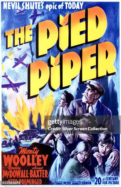 Representations of actors Monty Woolley as John Sidney Howard, Roddy McDowall as Ronnie Cavanaugh, and Anne Baxter as Nicole Rougeron on the poster...