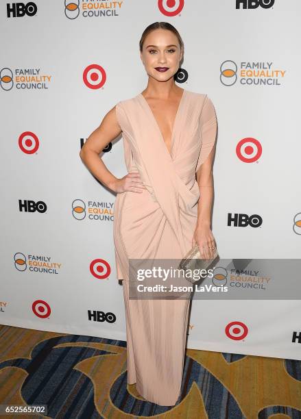 Actress Becca Tobin attends Family Equality Council's annual Impact Awards at the Beverly Wilshire Four Seasons Hotel on March 11, 2017 in Beverly...