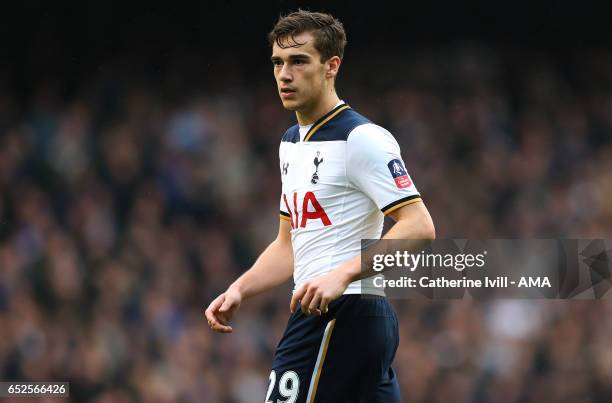 Harry Winks of Tottenham Hotspur during The Emirates FA Cup Quarter-Final match between Tottenham Hotspur and Millwall at White Hart Lane on March...