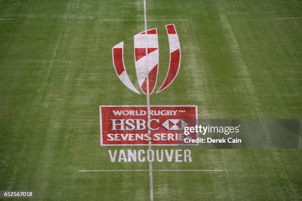 Pitch logo during day 2 of the 2017 Canada Sevens Rugby Tournament on March 12, 2017 in Vancouver, British Columbia, Canada.