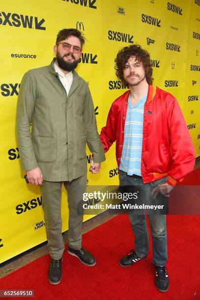 Actors Nick Thune and Andre Hyland attend the "Mr. Rosselvelt" premiere 2017 SXSW Conference and Festivals on March 12, 2017 in Austin, Texas.