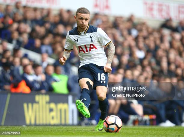 Tottenham Hotspur's Kieran Trippier during the The Emirates FA Cup - Sixth Round match between Tottenham Hotspur and Millwall at White Hart Lane,...