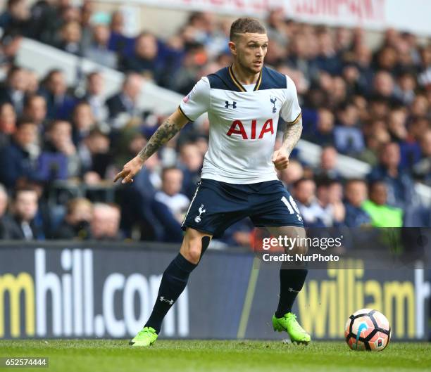 Tottenham Hotspur's Kieran Trippier during the The Emirates FA Cup - Sixth Round match between Tottenham Hotspur and Millwall at White Hart Lane,...